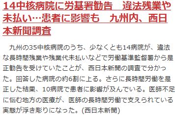 医師の長時間労働