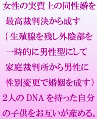 女性の実質上の同性婚を最高裁判決から成す